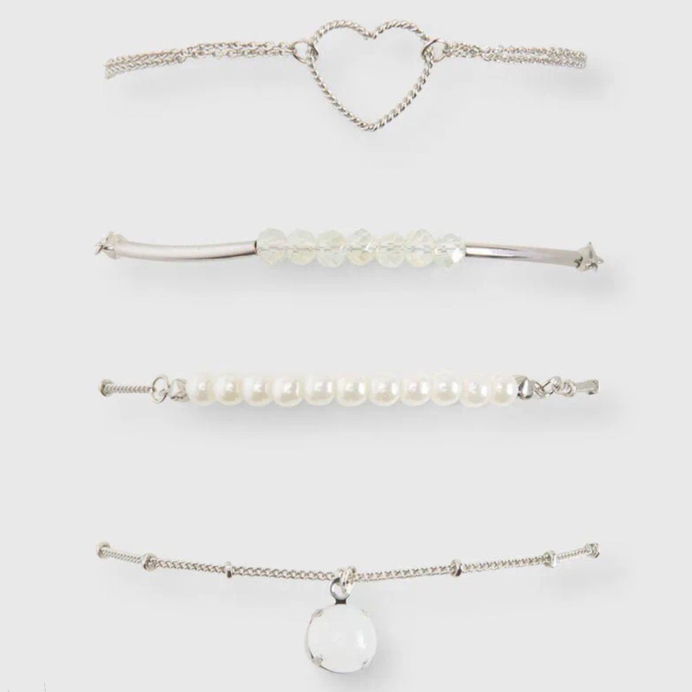 Faux Pearl Bracelet 4 pack set